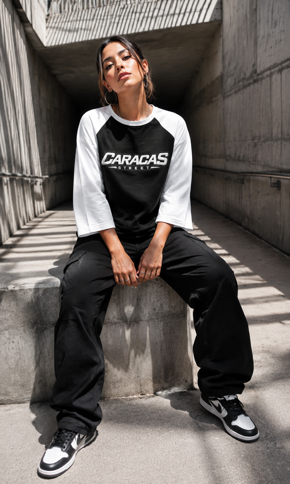 Caracas Streets  Retro Baseball Shirt
