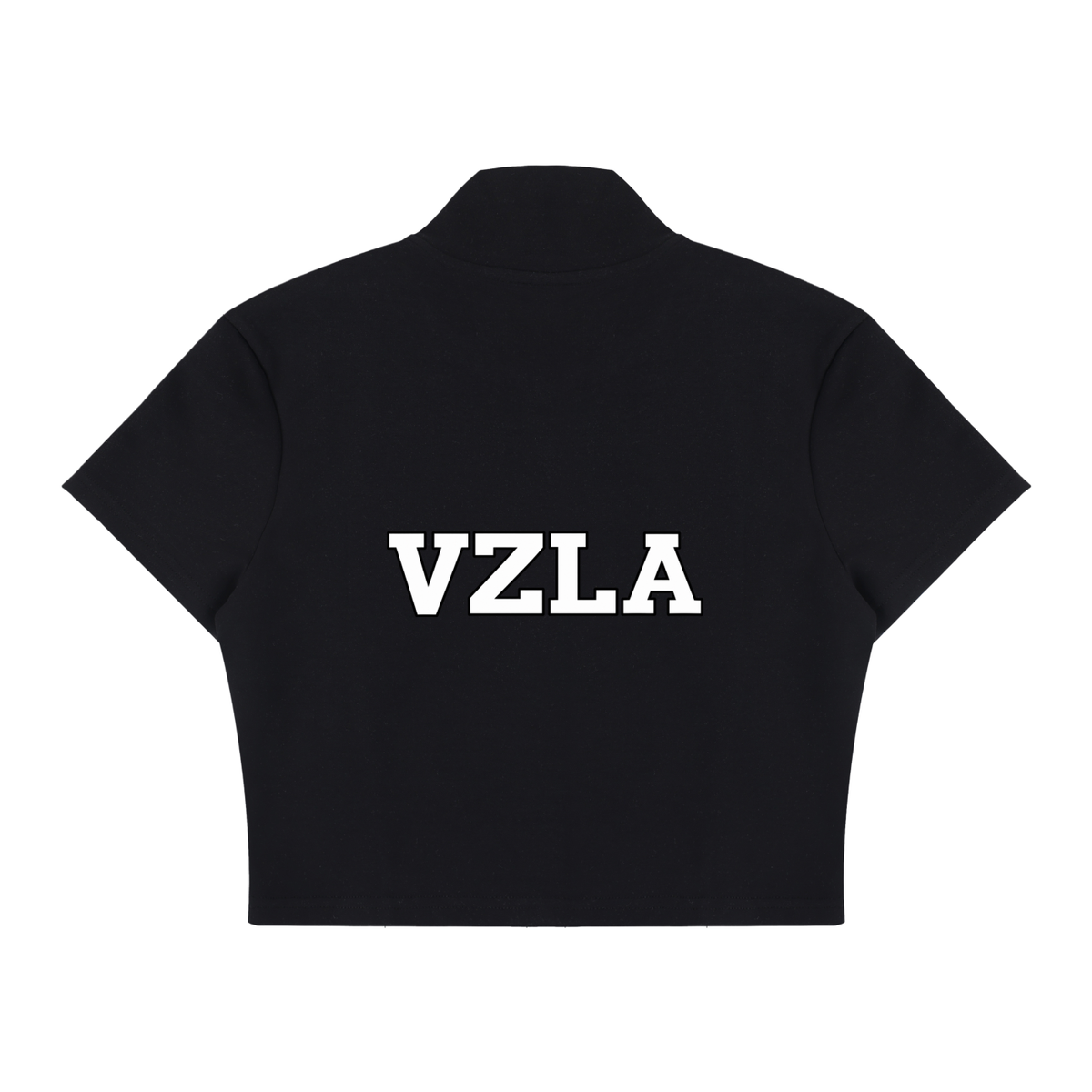 Women's Cropped Full Zip Short Sleeve T-Shirt