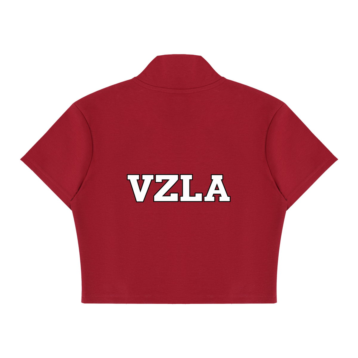 Women's Cropped Full Zip Short Sleeve T-Shirt